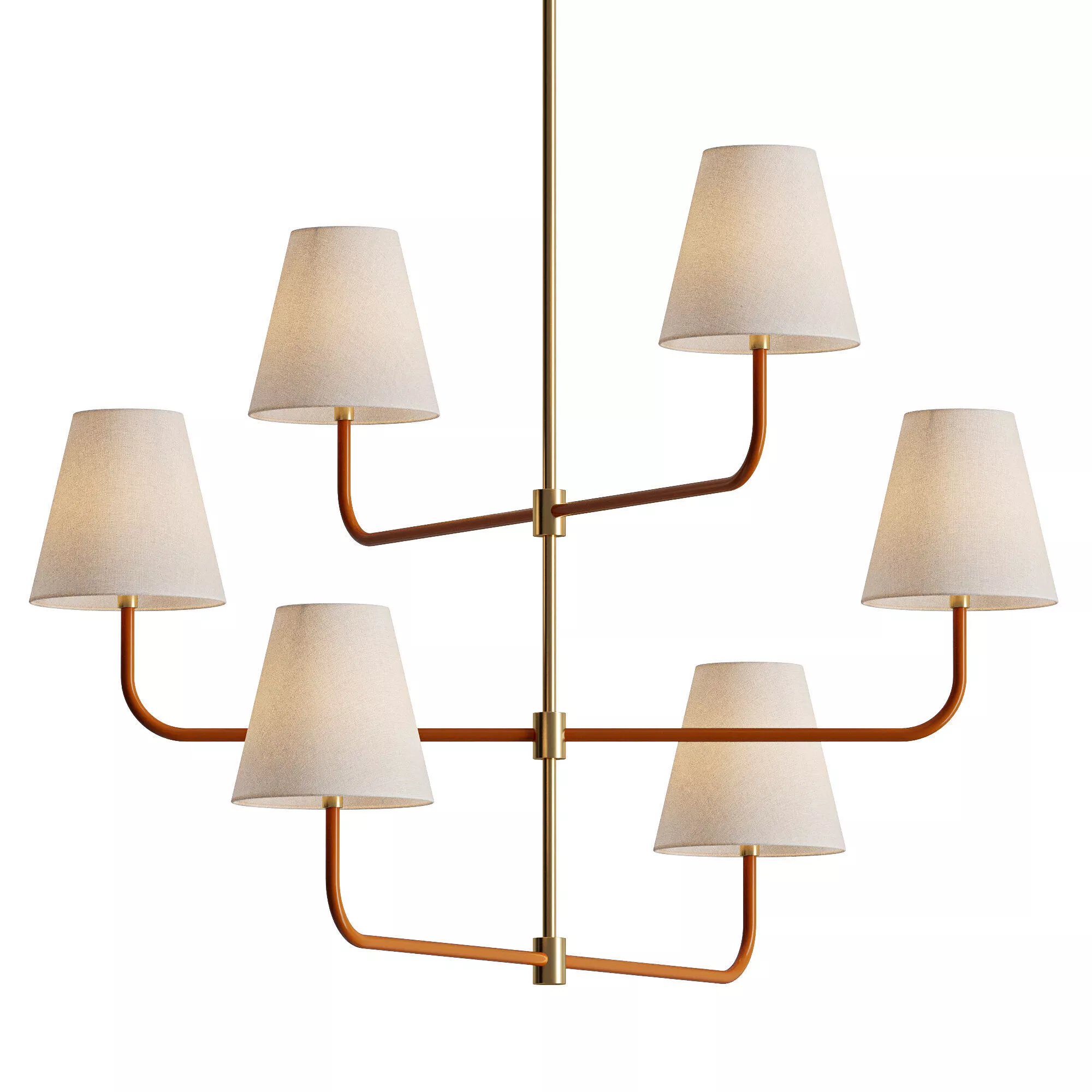 Harrison Leather Mobile Chandelier 3D model