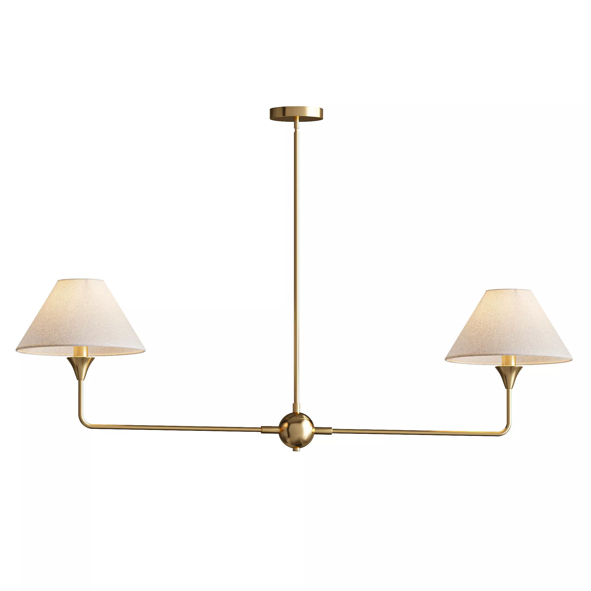 HuisMier Modern Linear Chandelier for Dining Room 3D model