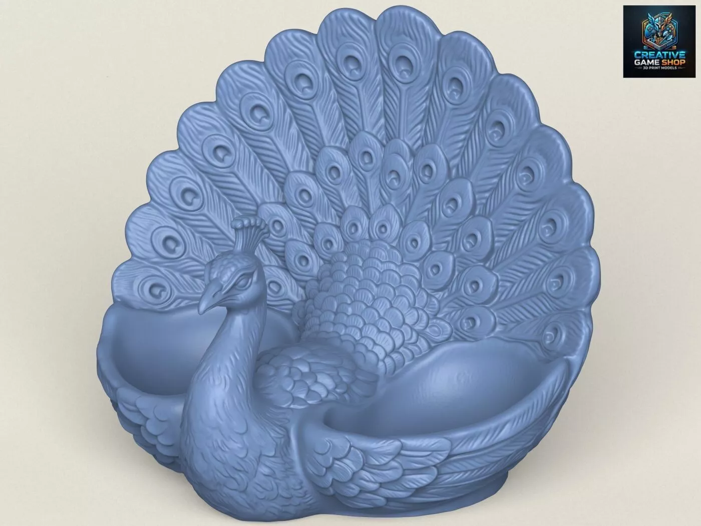 Stylish Peacock Object Holder 3D print model