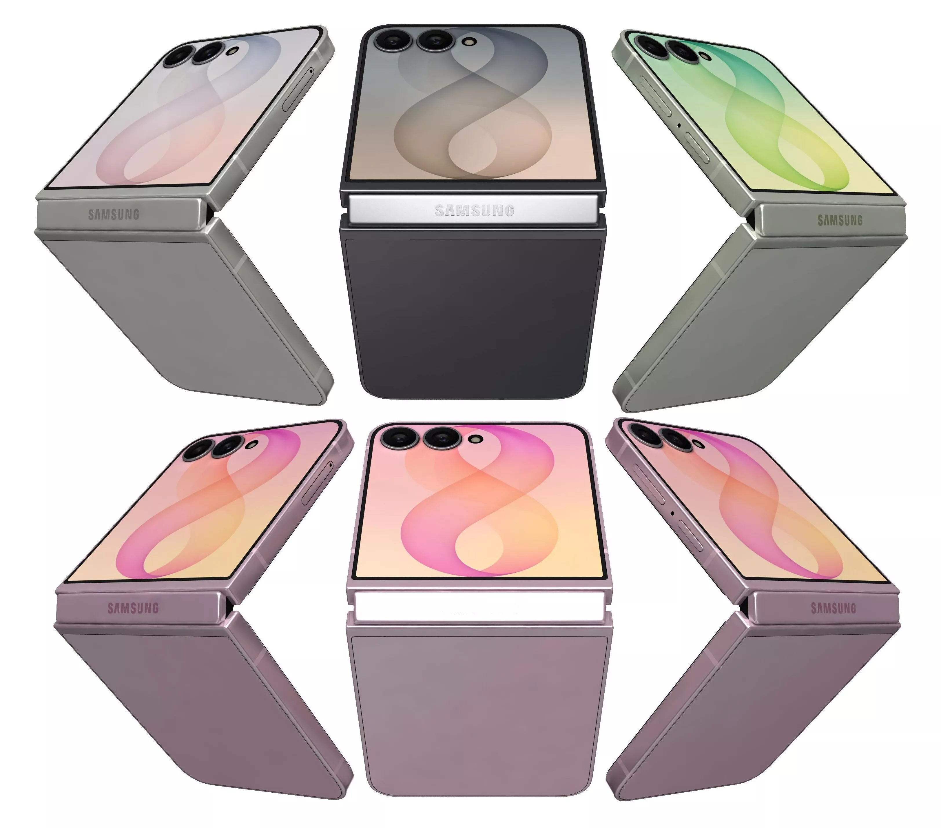 Samsung Galaxy Z Flip8 All Colors 3D model