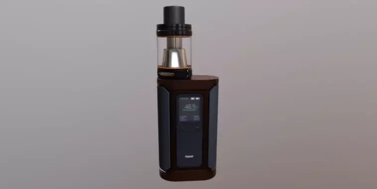Modern Electronic Vape Mod with Tank Low-poly 3D model