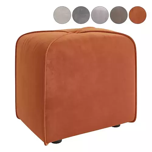 Sigur Pouf Set 3D model 2