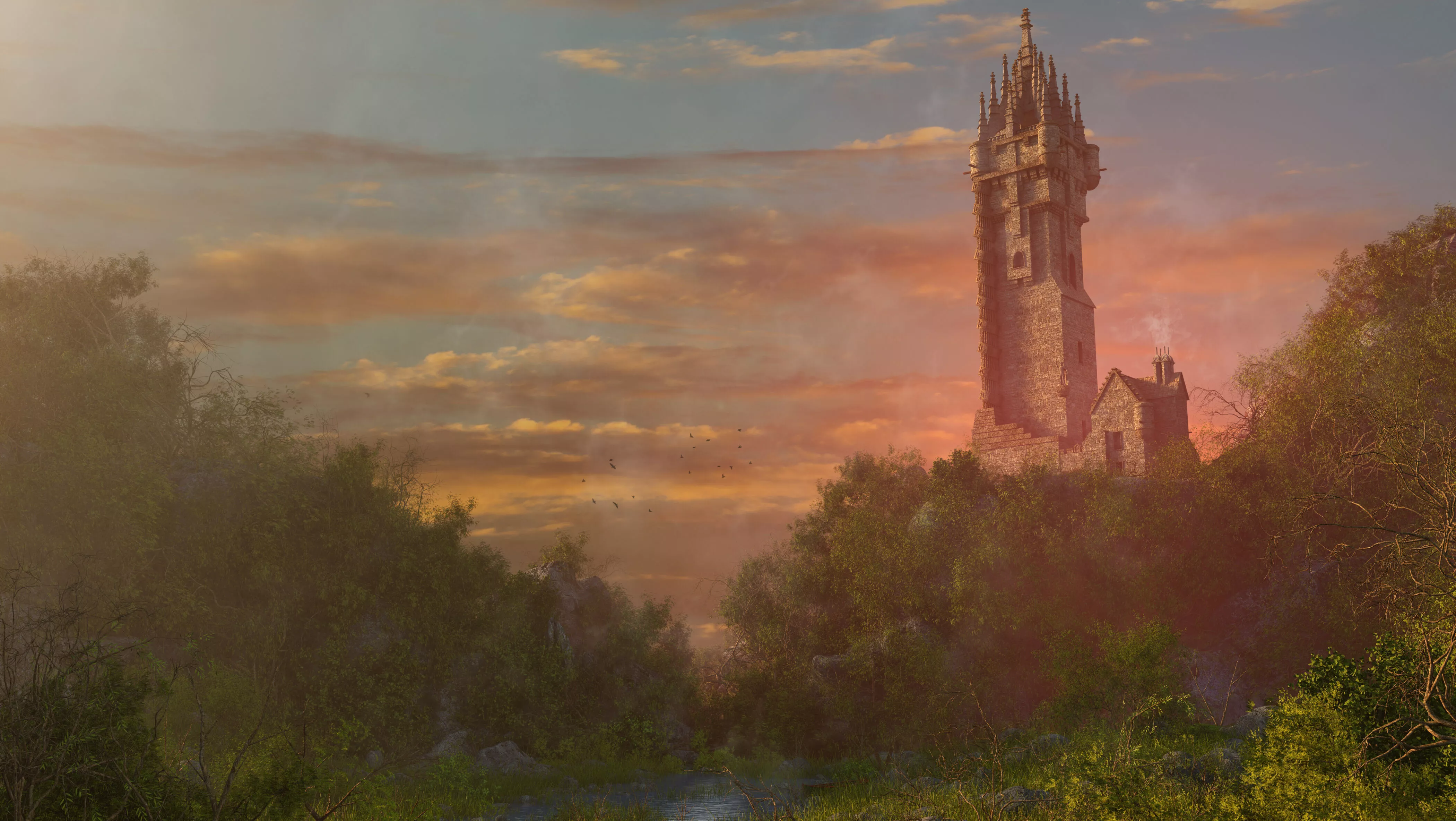 Wallace Monument Environment 3D model