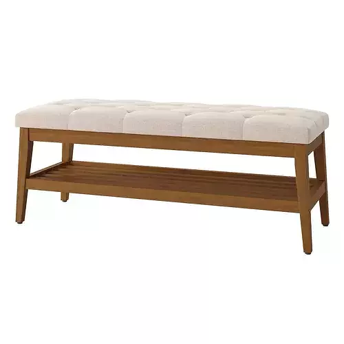 Hahnville Tufted Upholstered Storage Bench 3D model 3