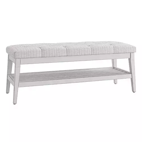 Hahnville Tufted Upholstered Storage Bench 3D model 4
