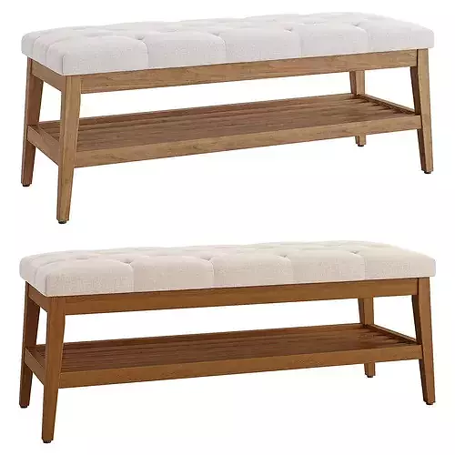 Hahnville Tufted Upholstered Storage Bench 3D model