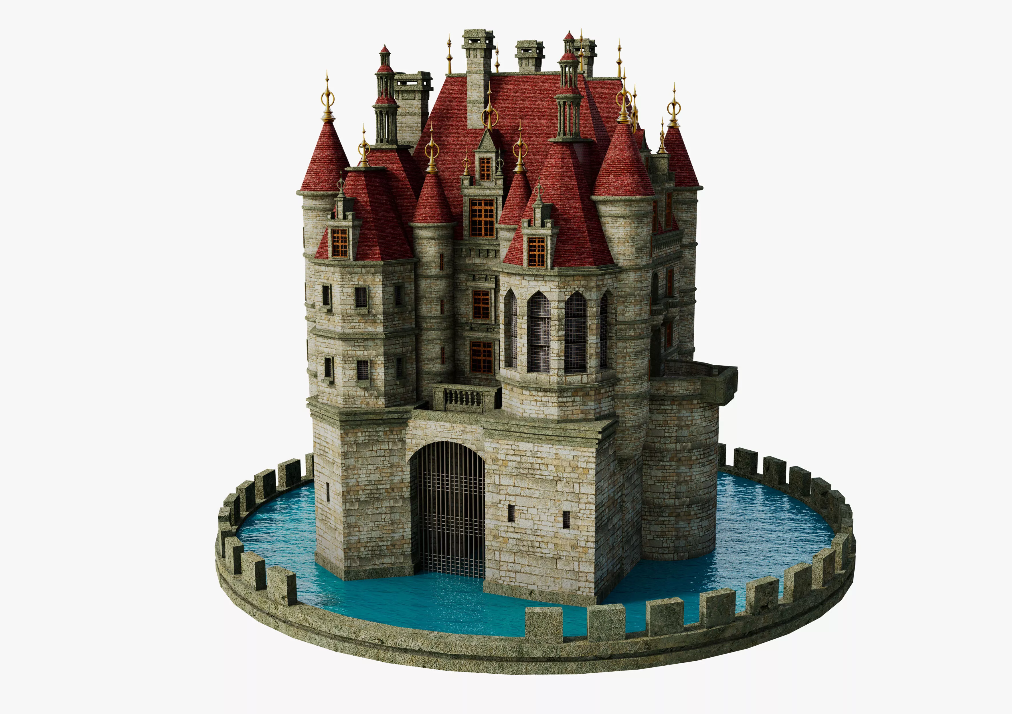 Fantasy Castle Building 3D model