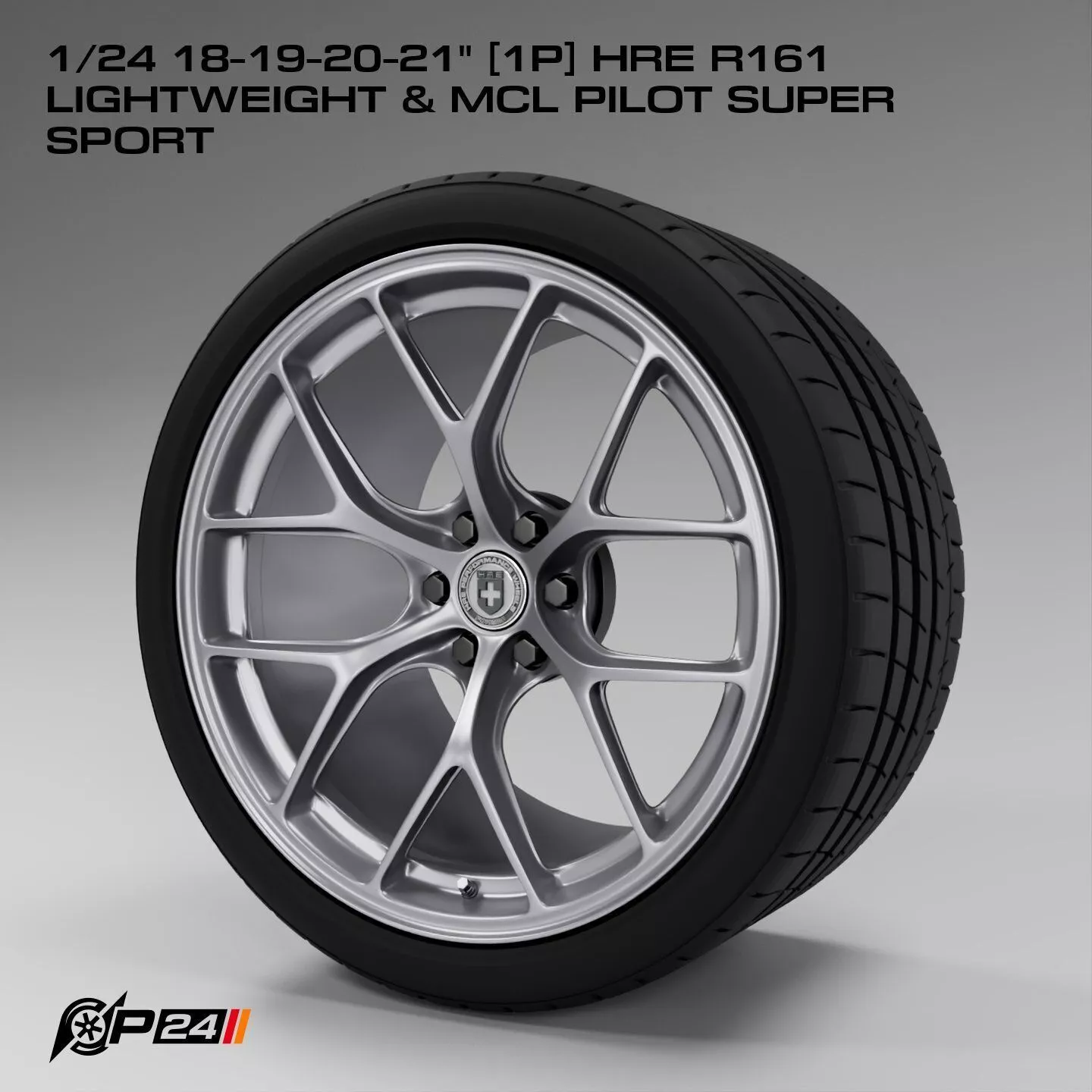 1-24th 18-19-20-21 inches 1P HRE R161 Lightweight and MCL Pil... 3D print model