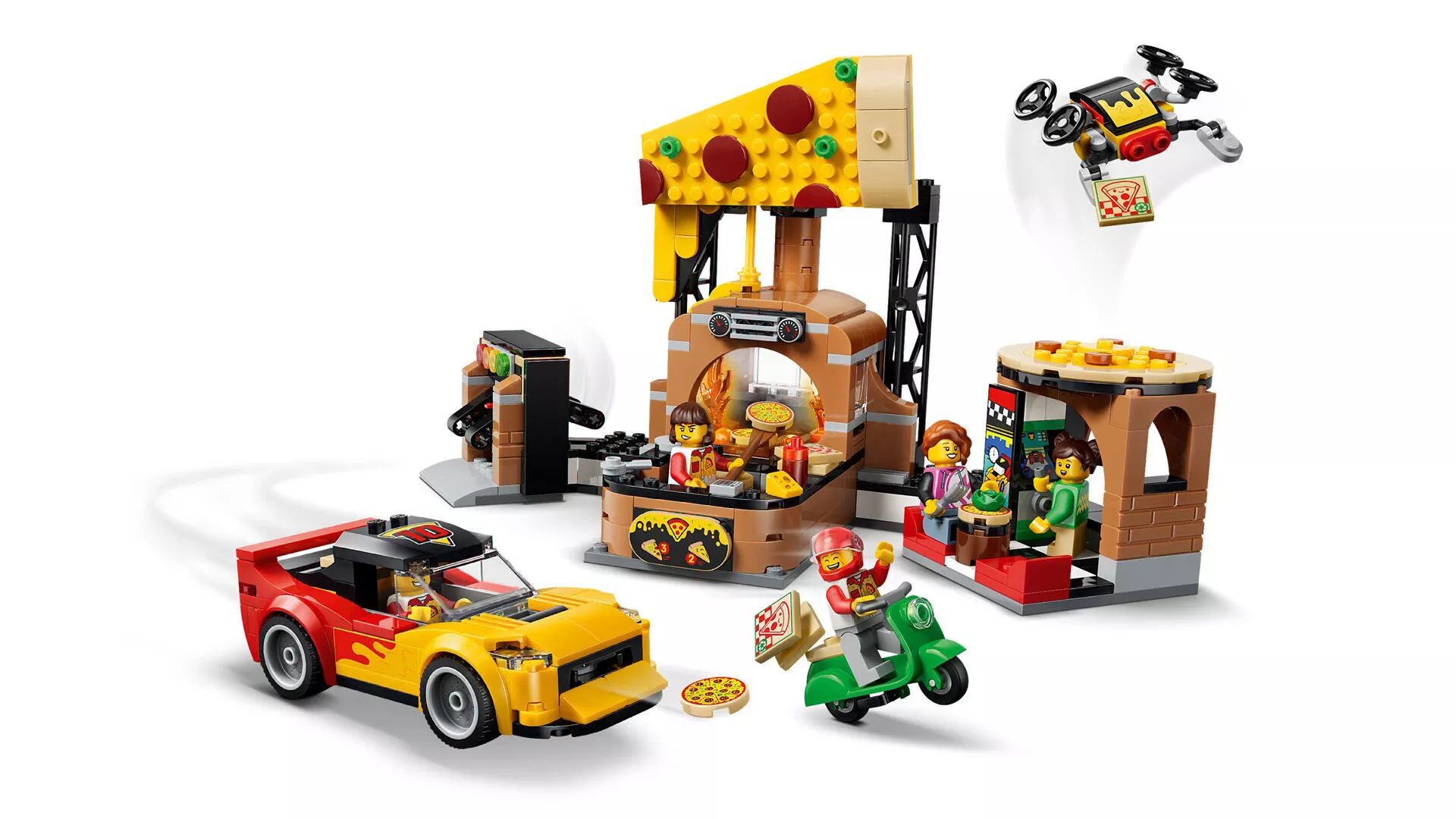 TwindBricks3D - 60496 Pizza Delivery Experience with Vehicles 3D print model