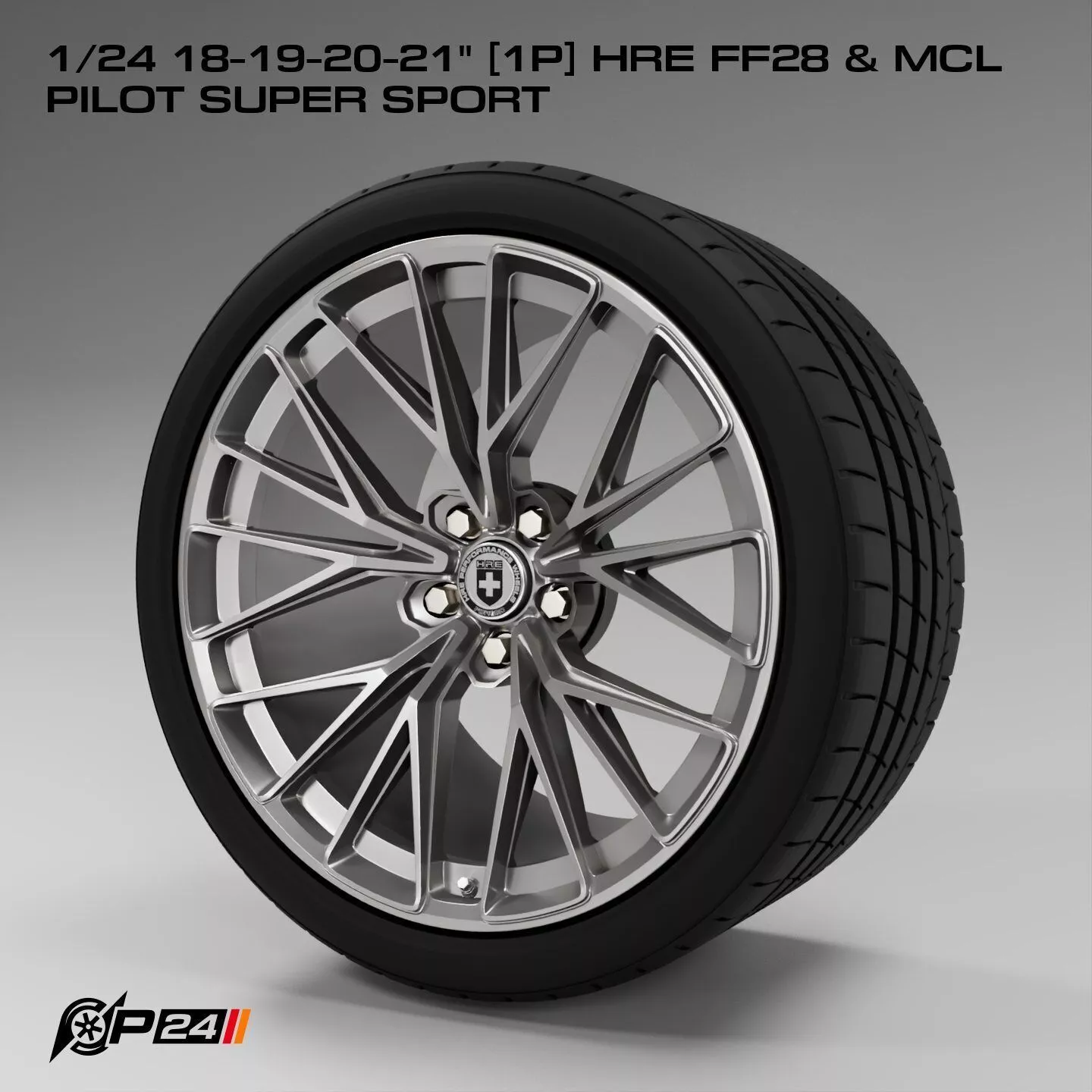 1-24th 18-19-20-21 inches 1P HRE FF28 and MCL Pilot Super Sport 3D print model