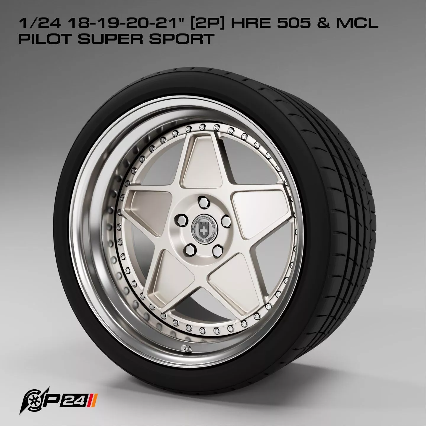 1-24th 18-19-20-21 inches 2P HRE 505 and MCL Pilot Super Sport 3D print model
