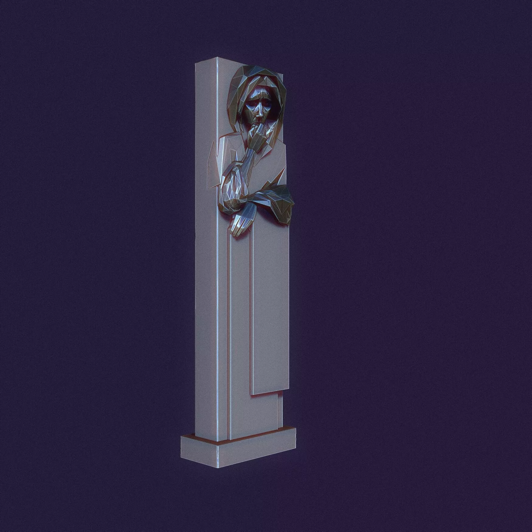 Mourning Woman Monument Relief Master Model for Casting 3D print model