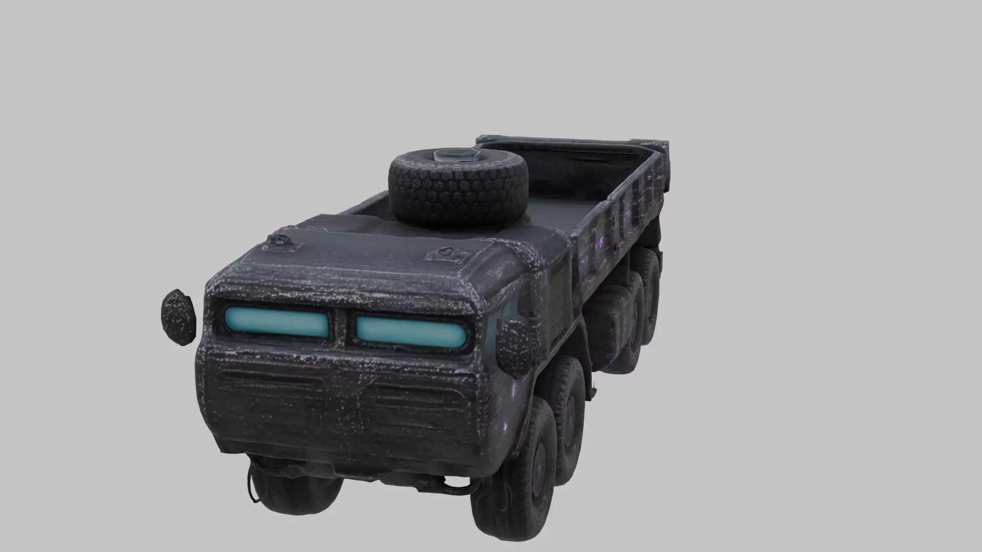 Game Ready 50k Quad Poly Futuristic Heavy Truck 3D Model Low-poly 3D model