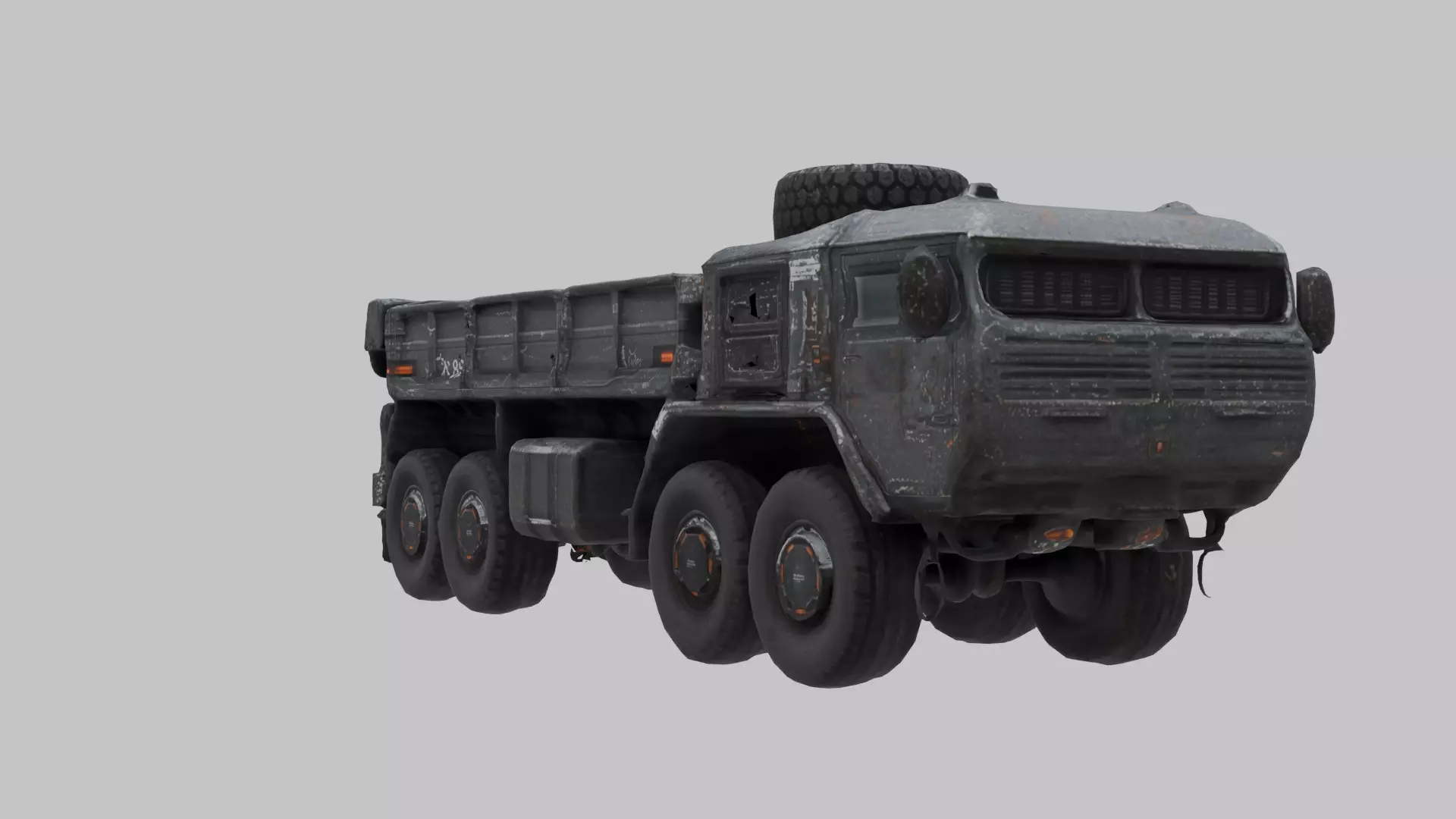 Game Ready 50k Quad Poly Futuristic Heavy Truck 3D Model Low-poly 3D model