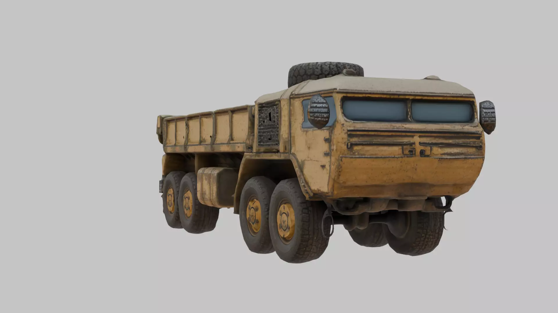 Game Ready 50k Quad Poly Futuristic Heavy Truck 3D Model Low-poly 3D model