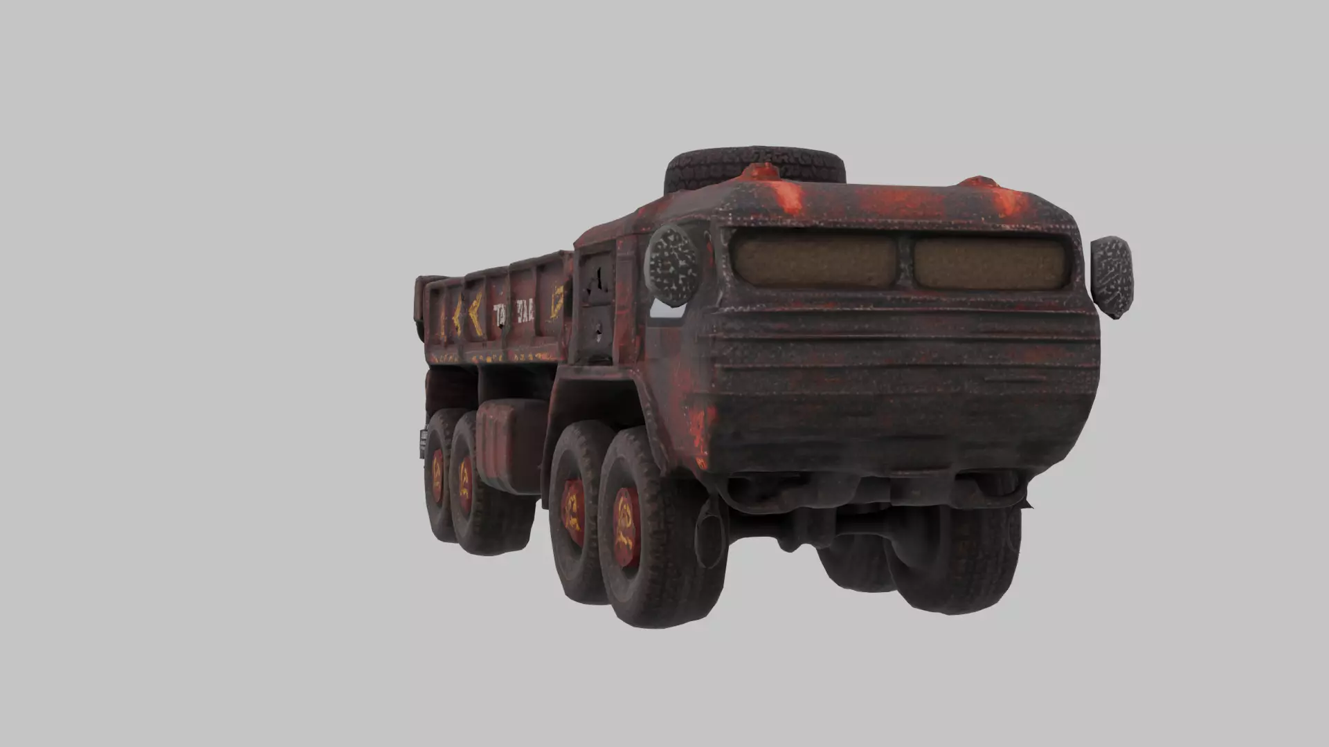 Game Ready 50k Quad Poly Futuristic Heavy Truck 3D Model Low-poly 3D model