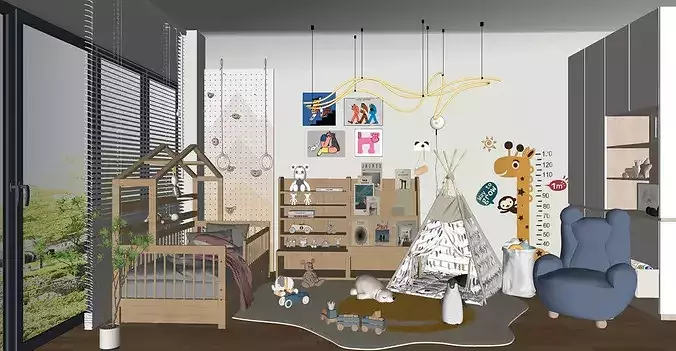 playroom 3D model 2