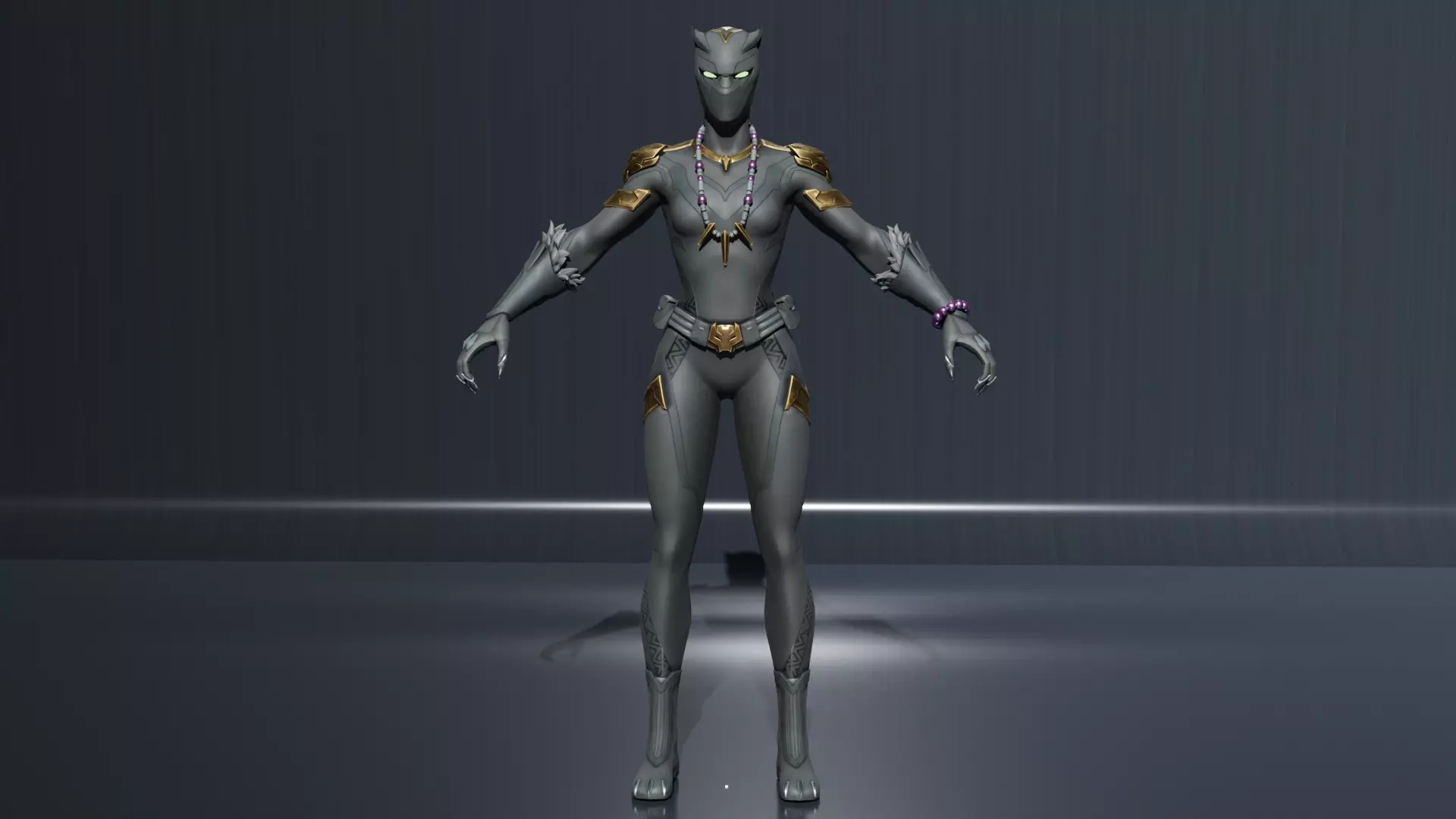 Shuri Black Panther Low-poly 3D model