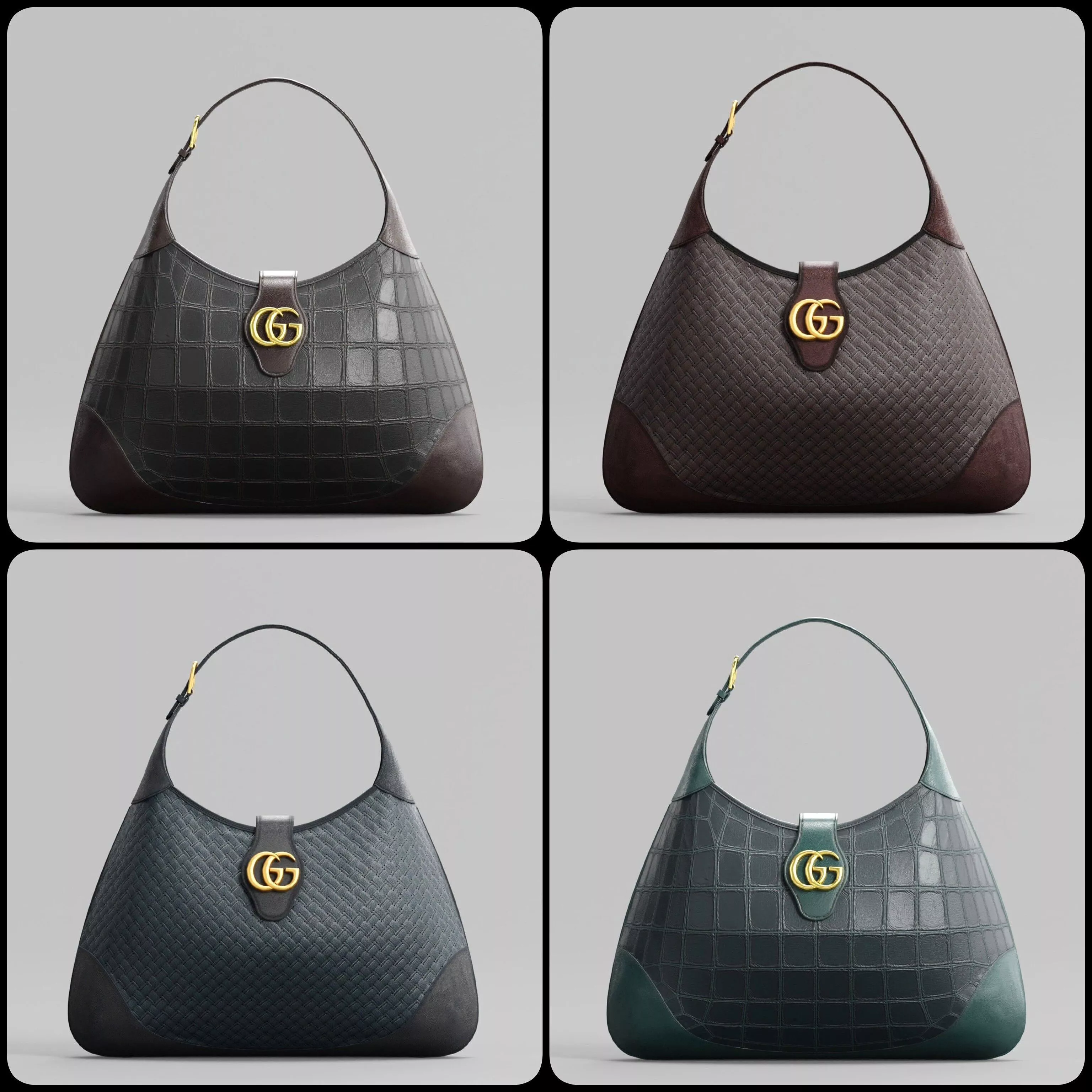 Leather Handbag Gucci Low-poly 3D model