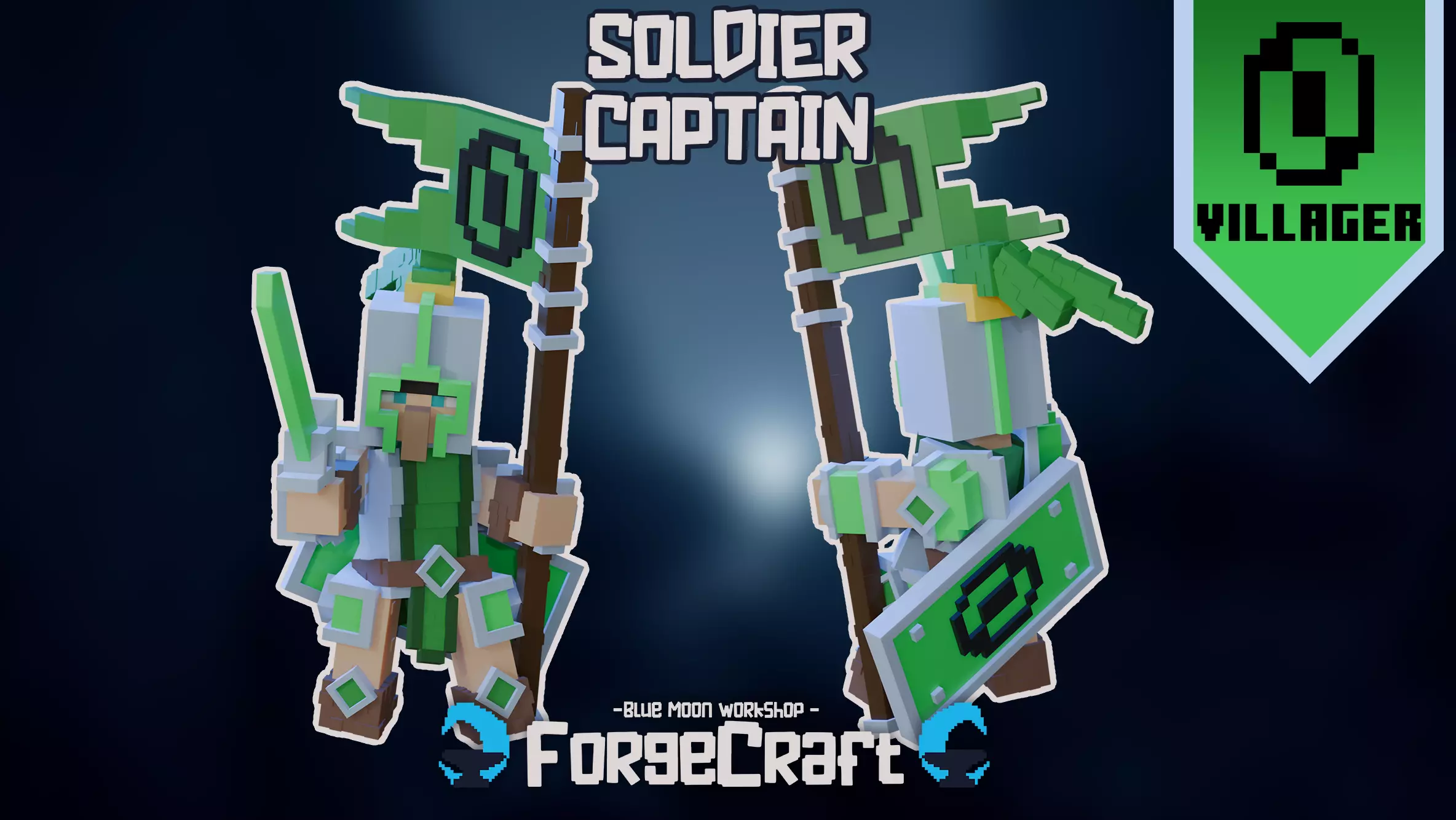 Villager Shield Captain 3D print model