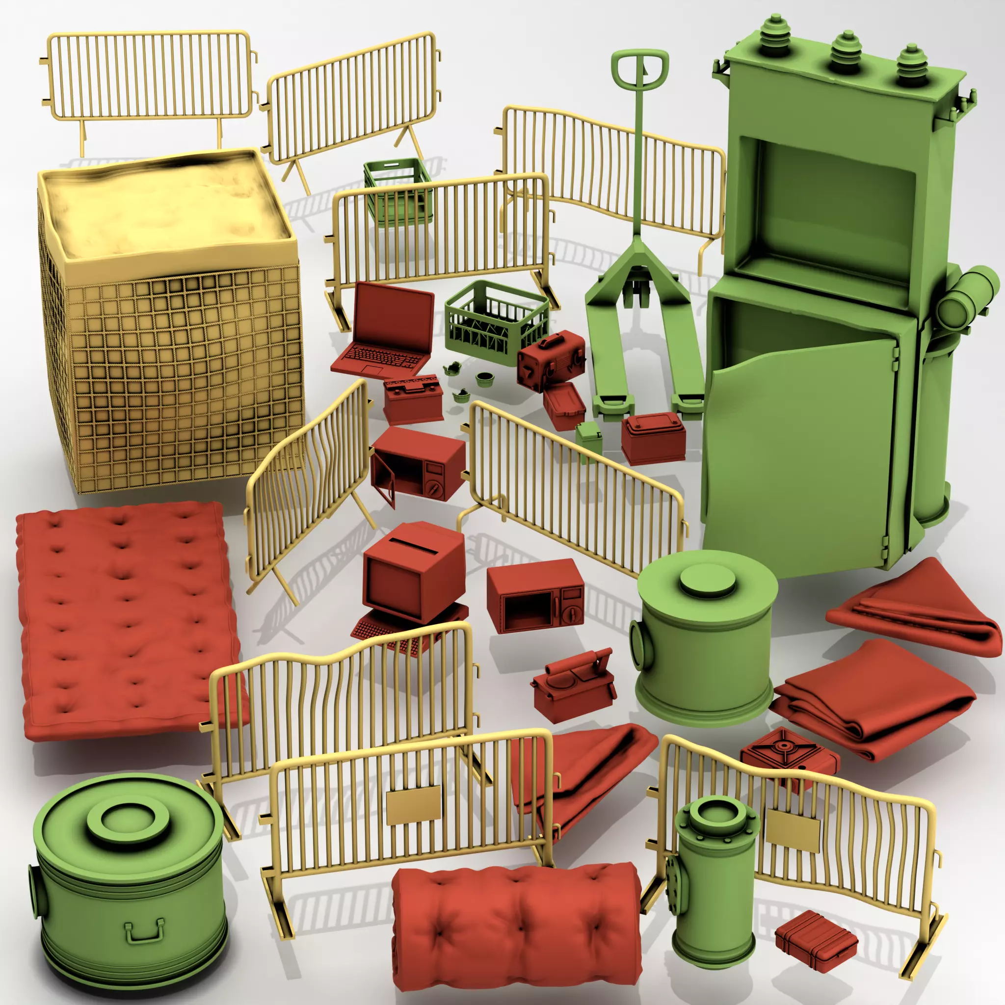 Big Modern Diorama Props Bundle 3D print model
