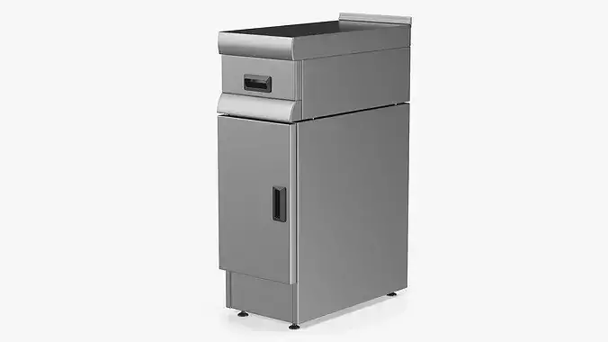Slim Kitchen Cabinet with Top Drawer 3D model