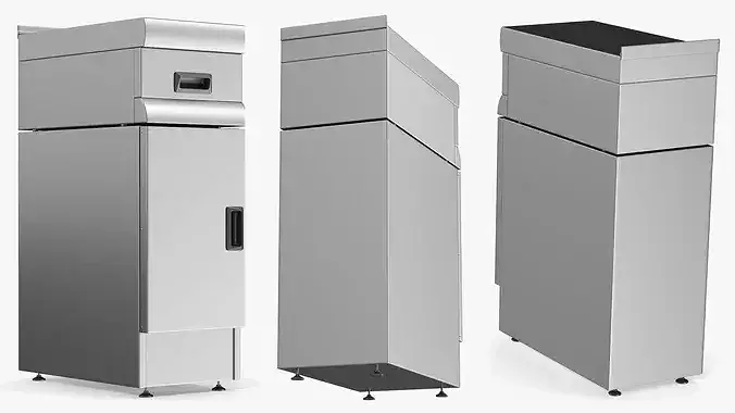 Slim Kitchen Cabinet with Top Drawer 3D model 3