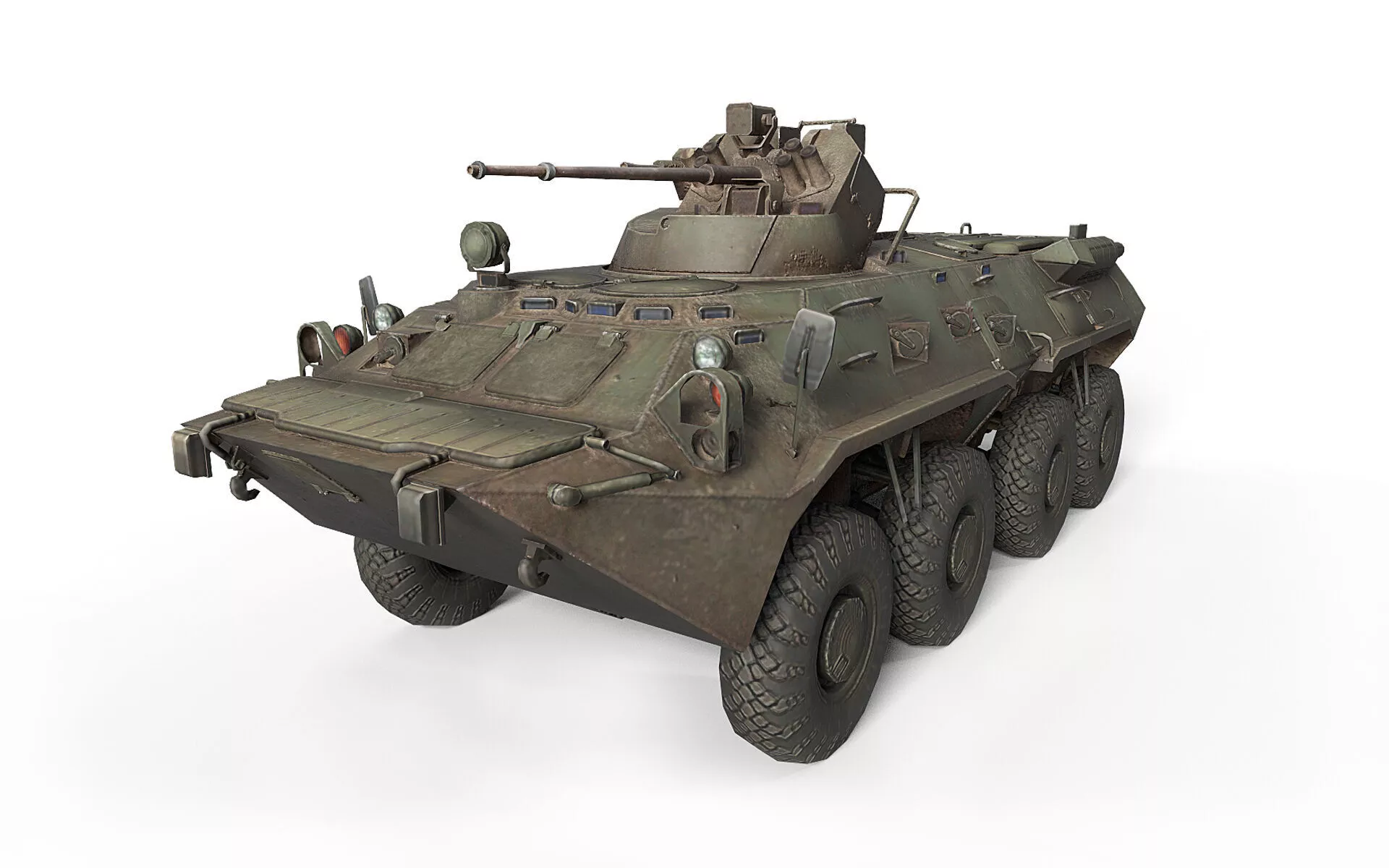 BTR-80A Low-poly 3D model