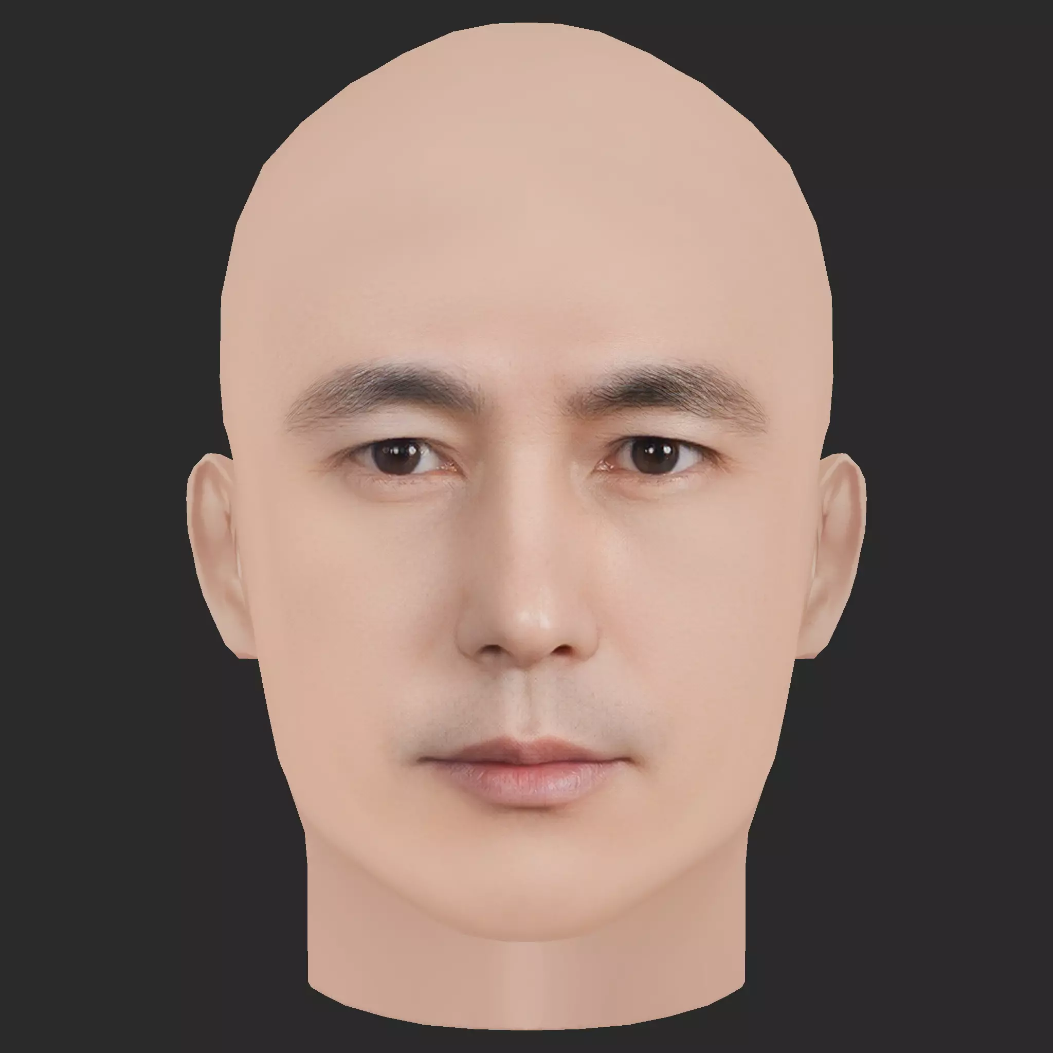 Low Poly Jung Woo Sung Head Low-poly 3D model