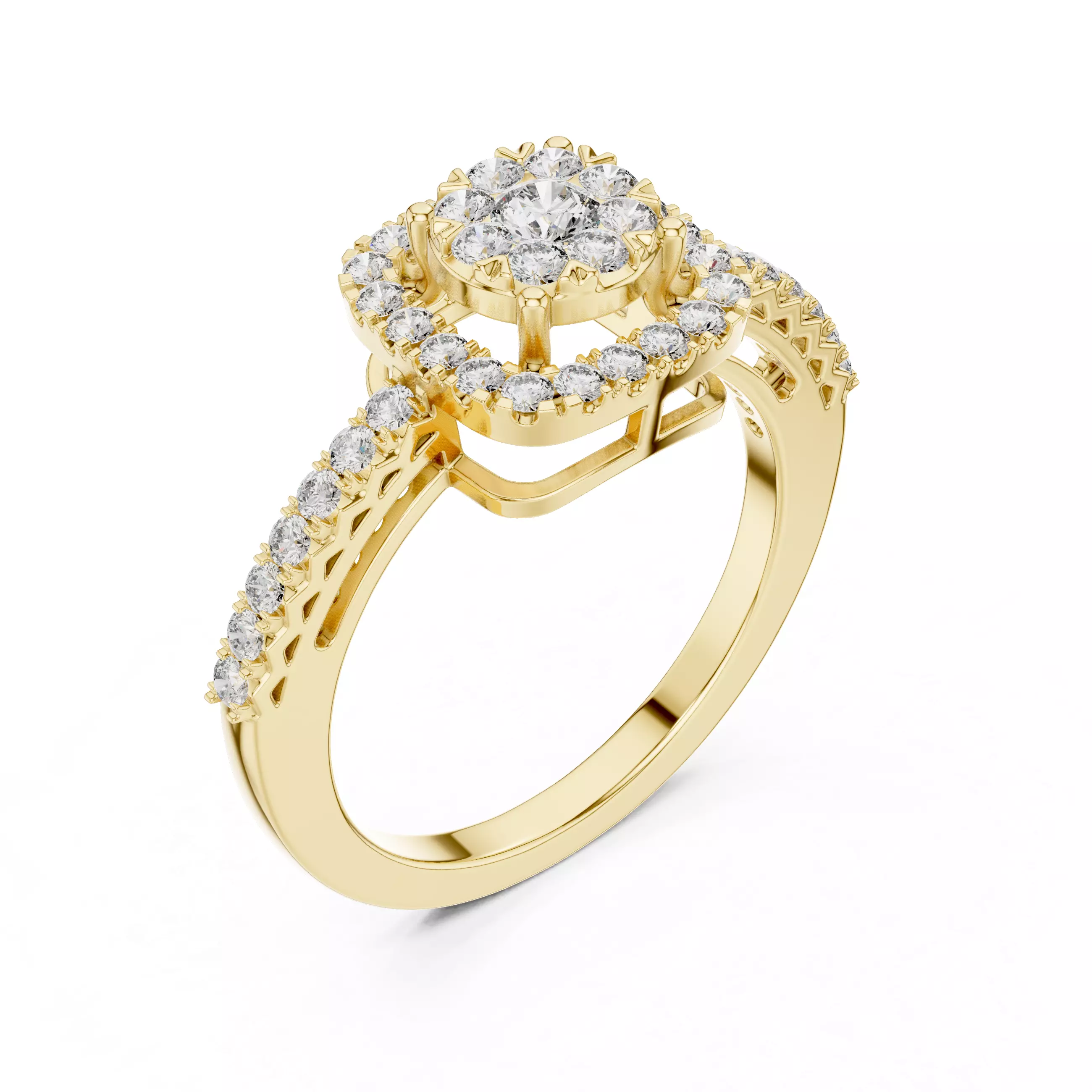 Women Ring Render 3dm STL MP4 Details 3D print model