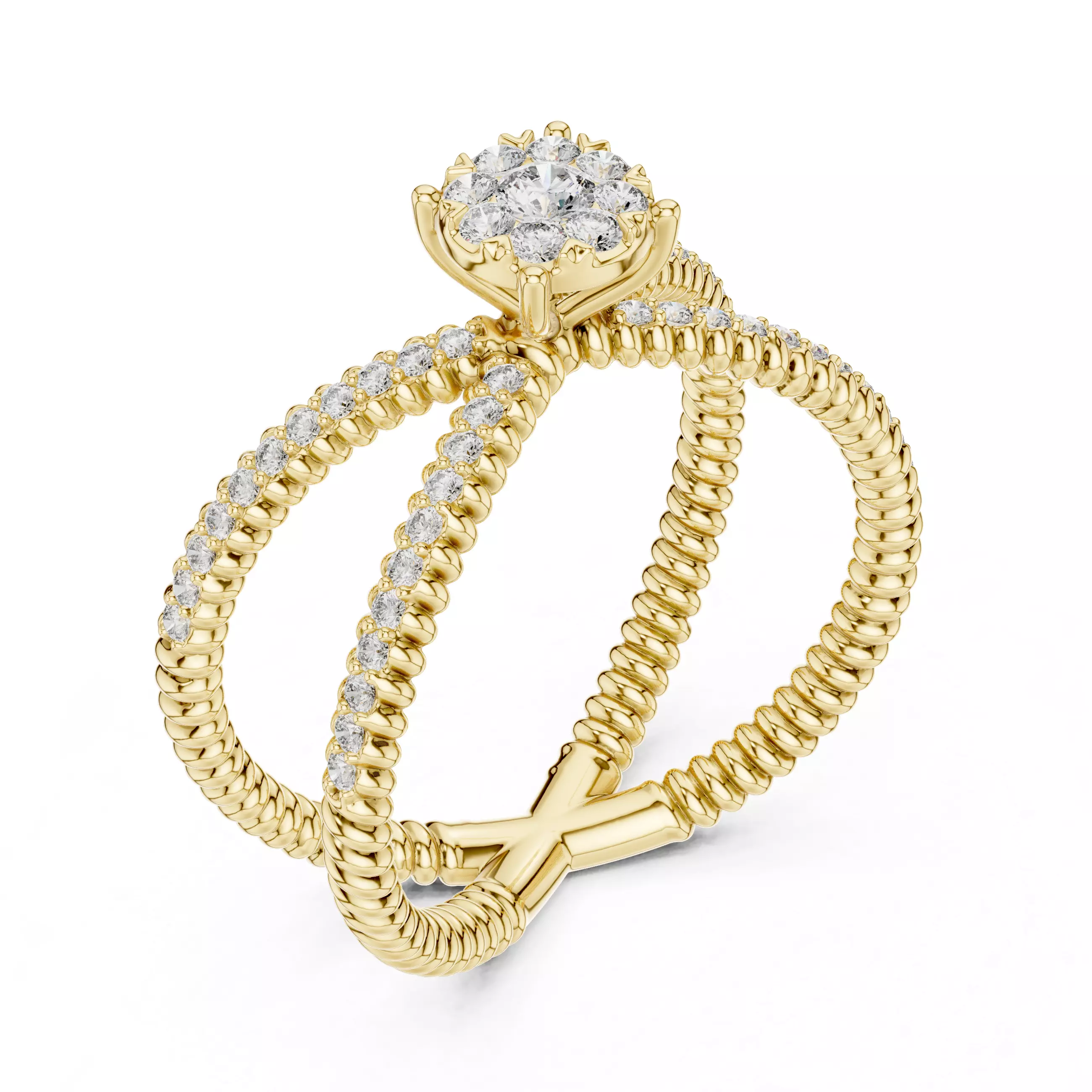 Women Ring Render 3dm STL MP4 Details 3D print model