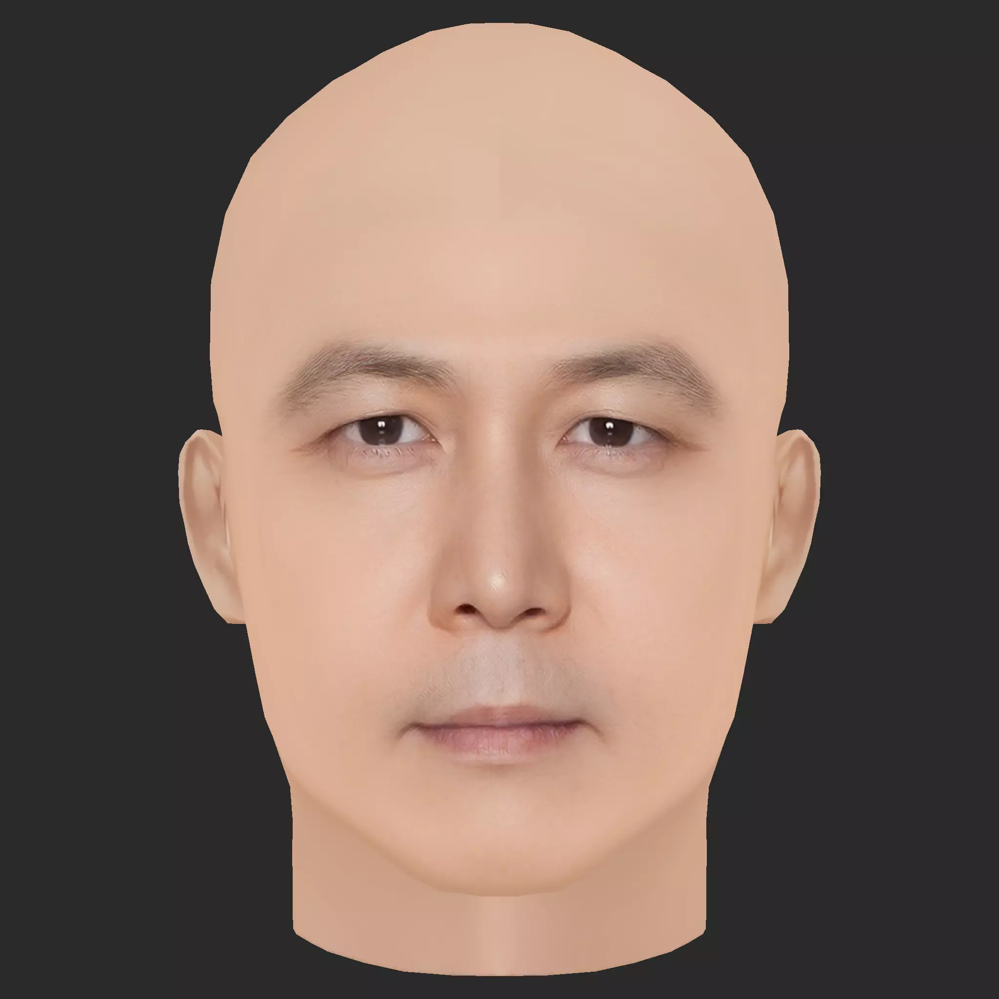 Low Poly Lee Jung-jae Head Low-poly 3D model
