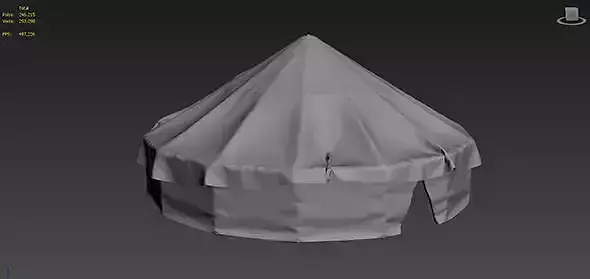 High Poly Tent Model yurt