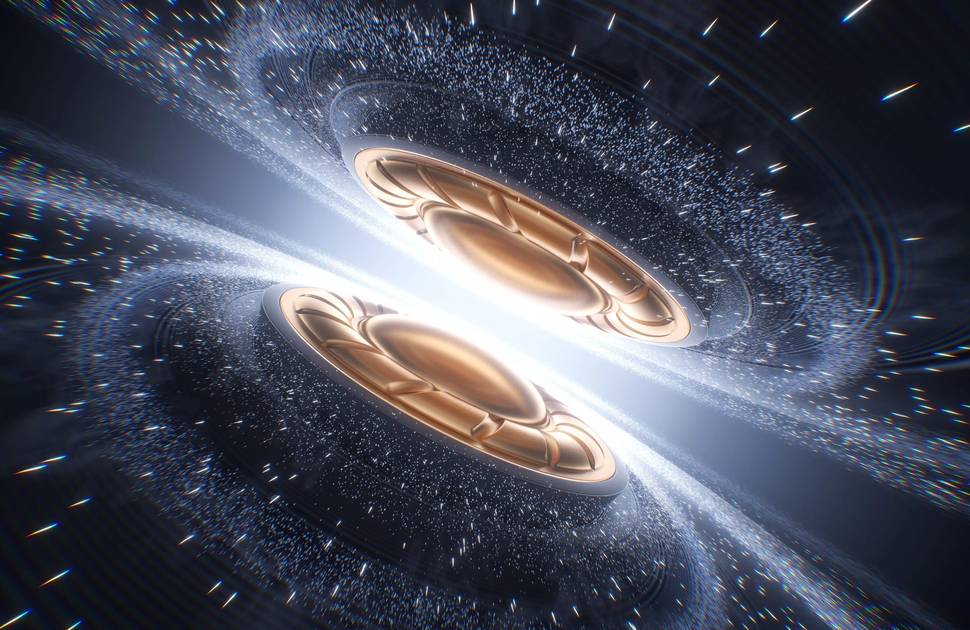 Headphone Dynamic Diaphragm Glowing Particle Stream Render 3D model