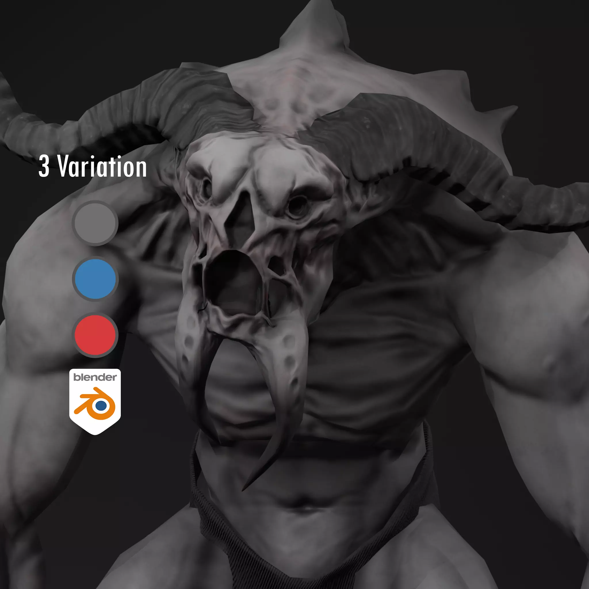 Skullmaw - Rigged - lowpoly Low-poly 3D model