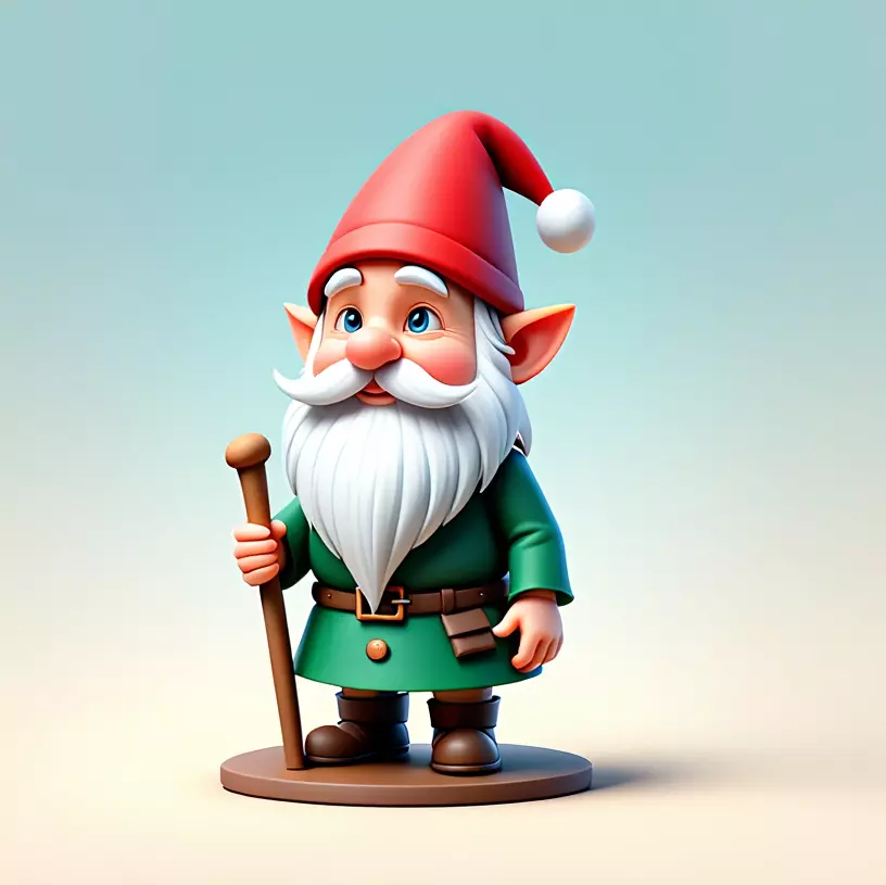 4516 Fairy Tale Gnome Color Full Body Figurine STL DND 3D print model