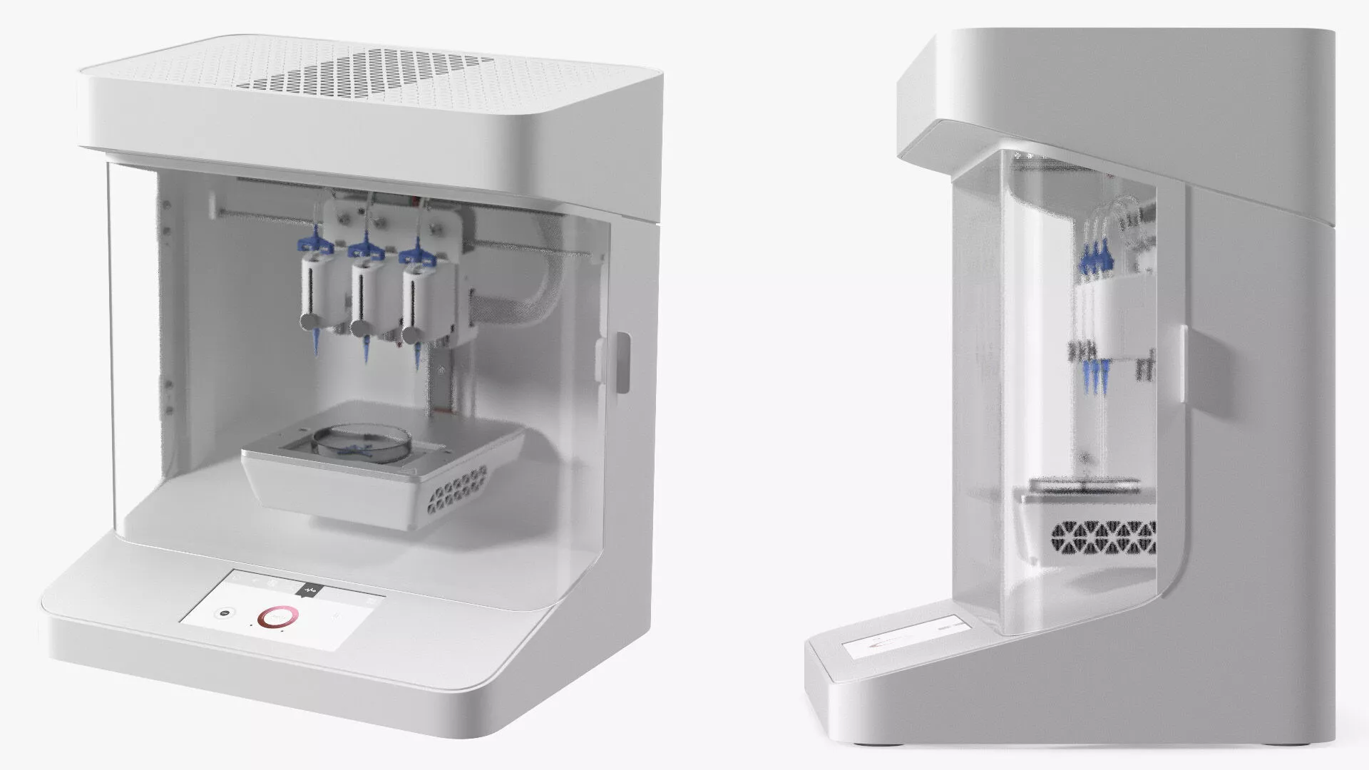 Modern 3D Bioprinter Rigged 3D model