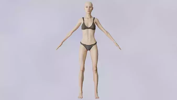 Thin female Body - Rigged