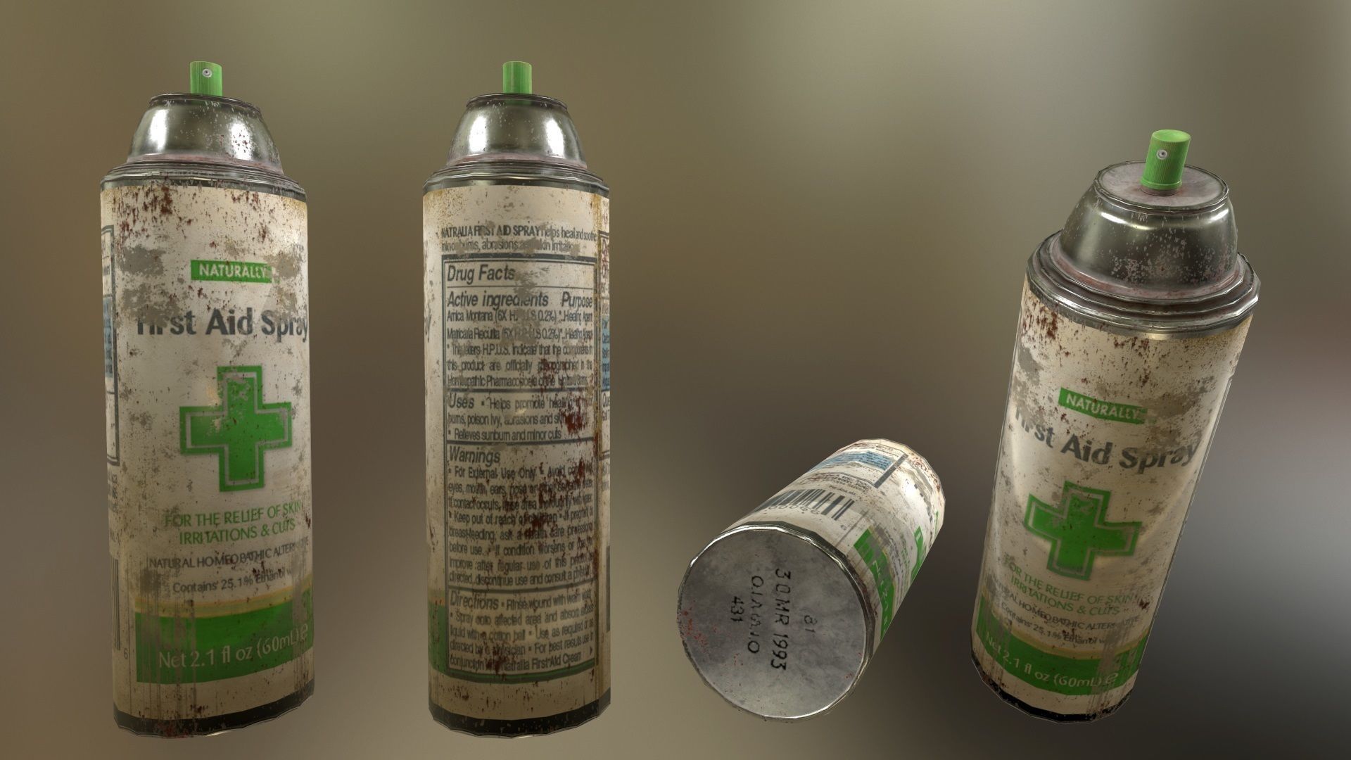 PBR First Aid Spray Low-poly 3D model_1