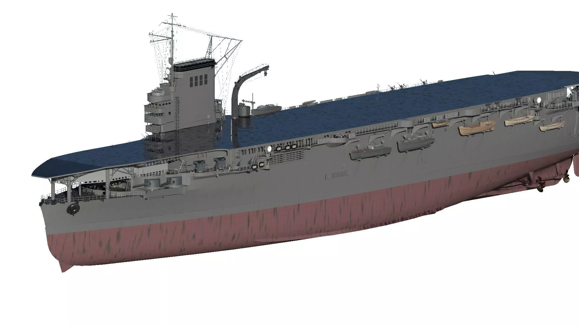 WW1 FRENCH NAVY AIRCRAFT CARRIER 3D model
