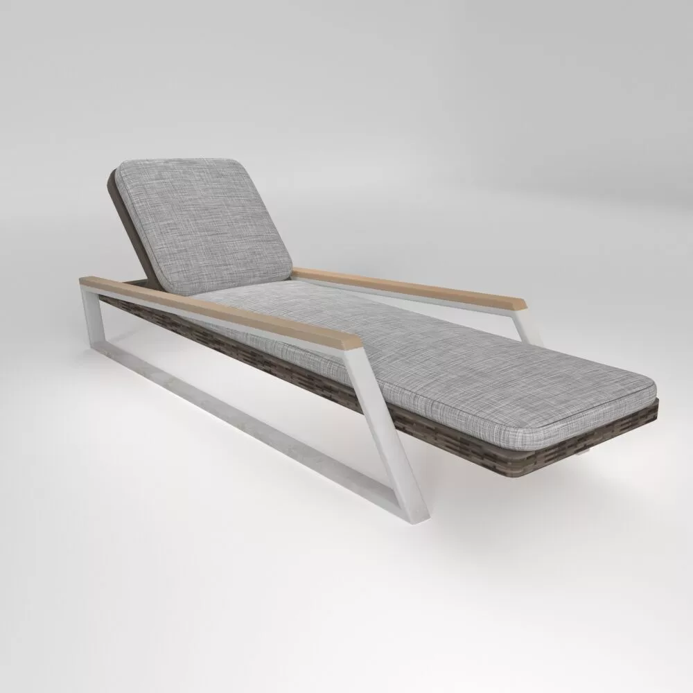 Beach Chair Sunlounger Low-poly 3D model