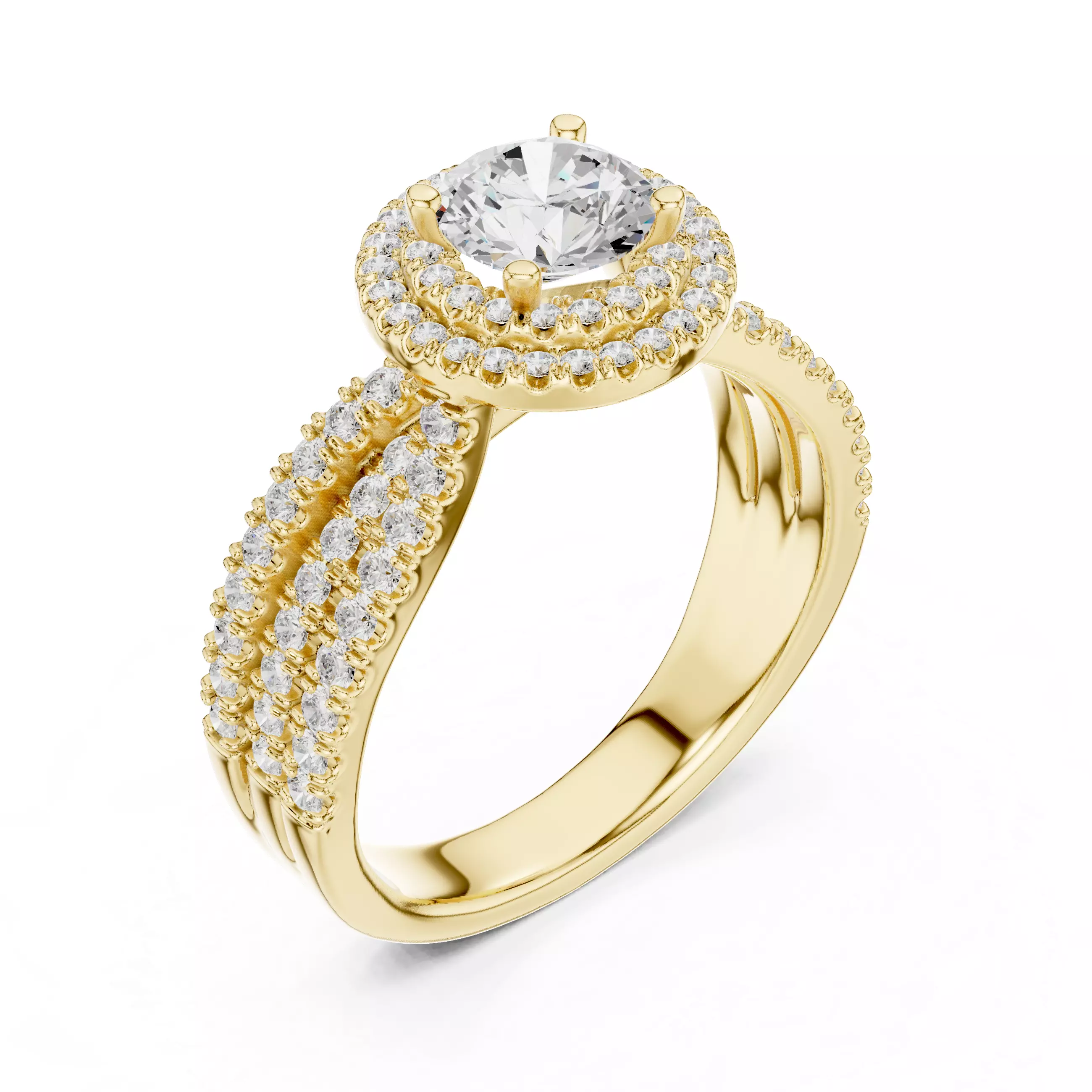 Women Ring Render 3dm STL MP4 Details 3D print model