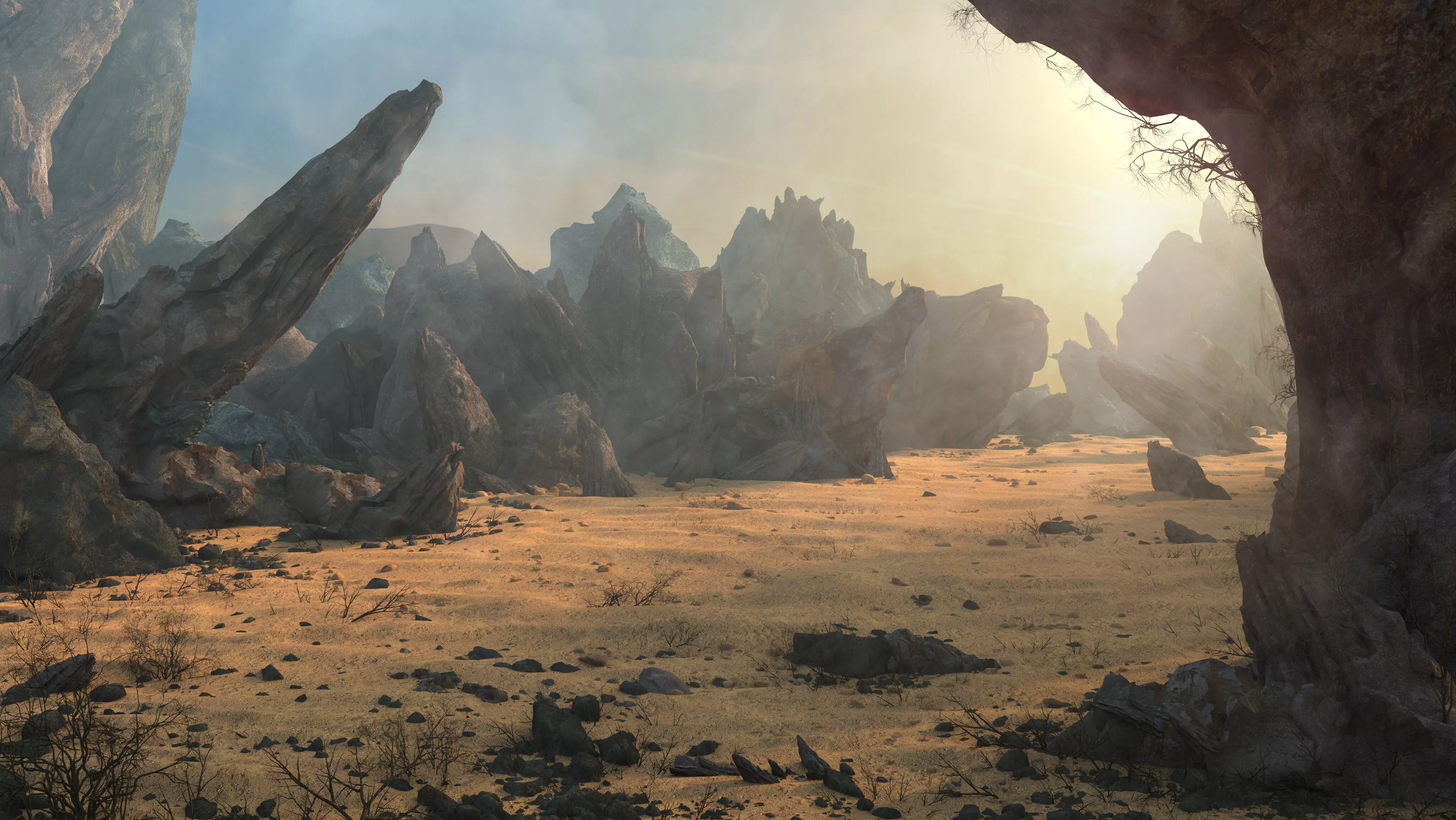 Sunset Desert Environment 3D model