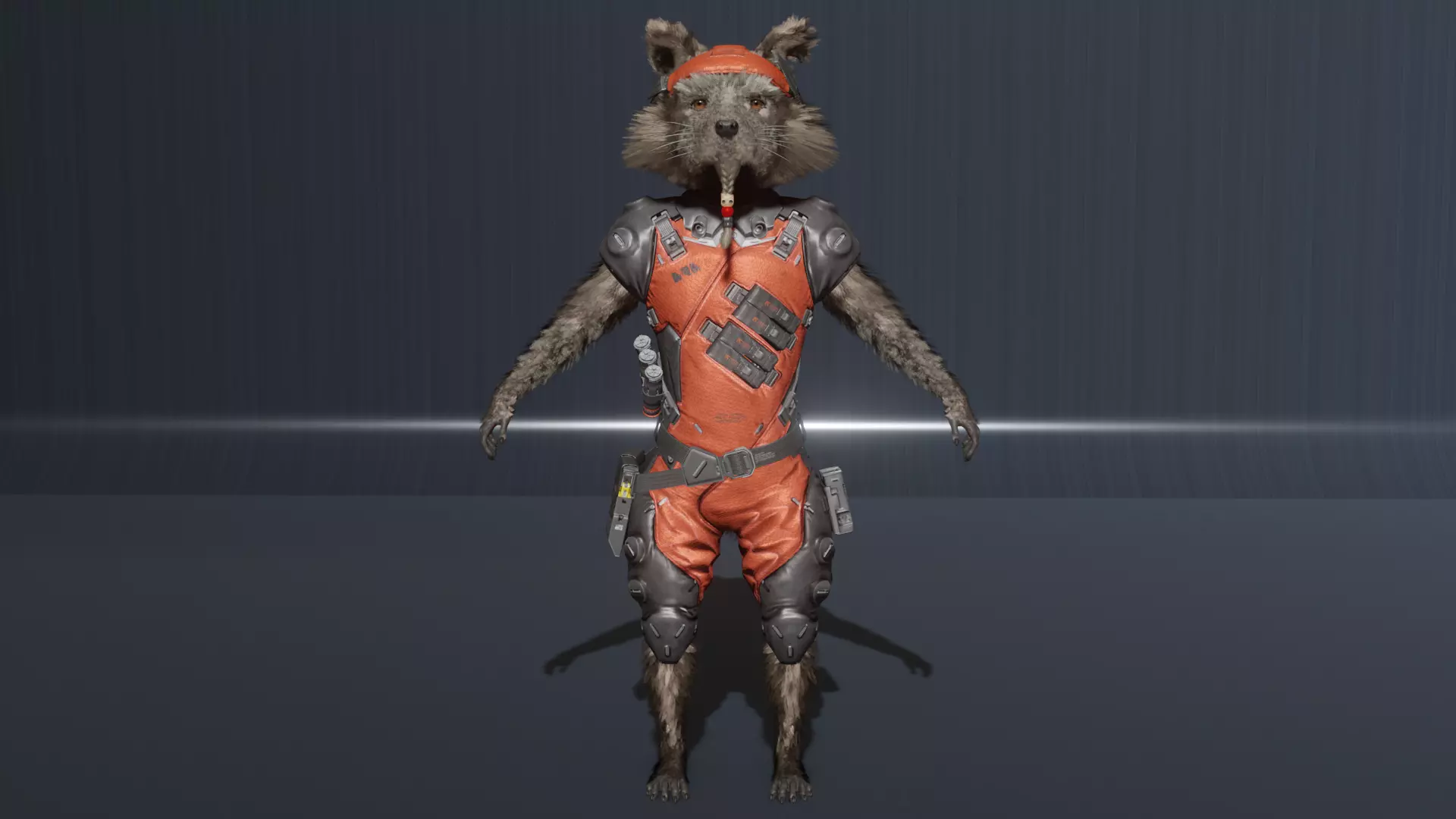 Rocket Low-poly 3D model