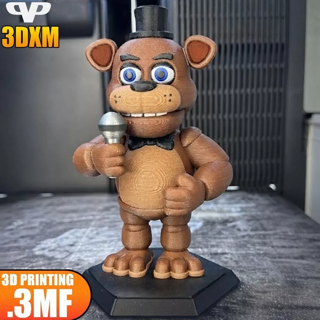 Freddy Fazbear Chibi STL 3MF for 3D Printing ChibiSTL 3D print model