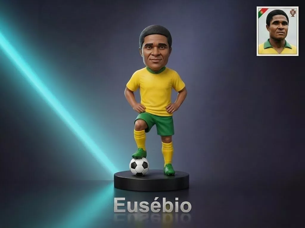 Eusebio Football Player Figurine 3D Print Model 3D print model
