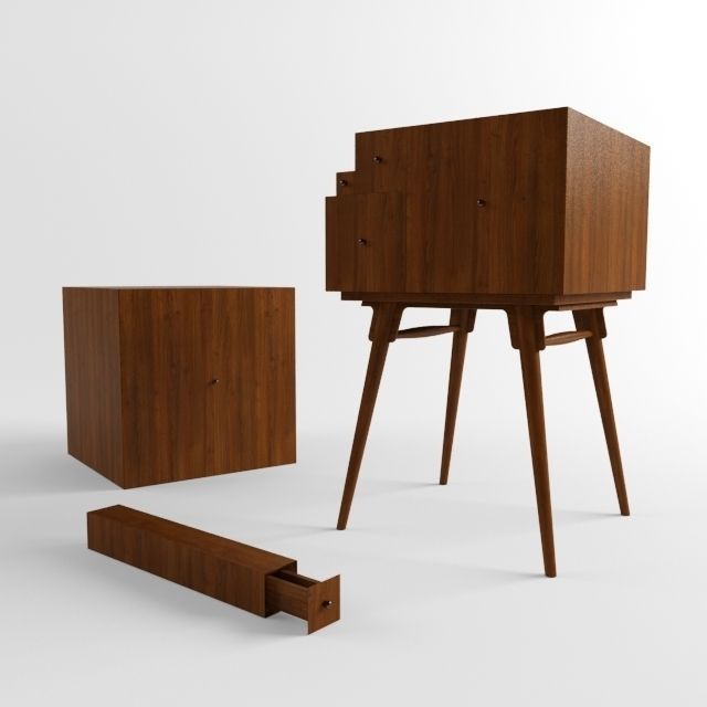 The Fibonacci cabinet 3D model_1