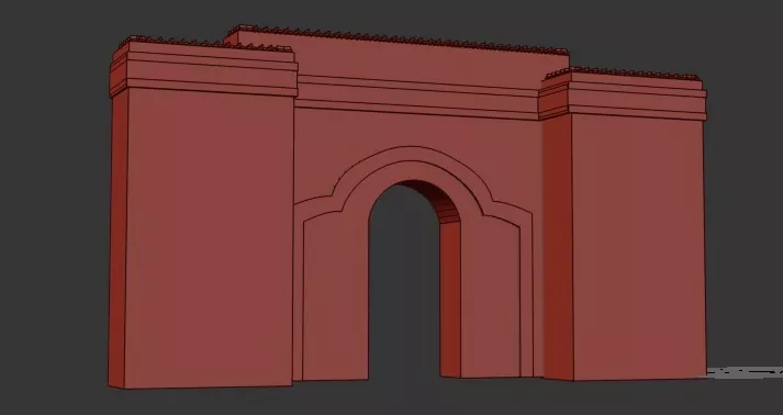 Historical Gate Low-poly 3D model