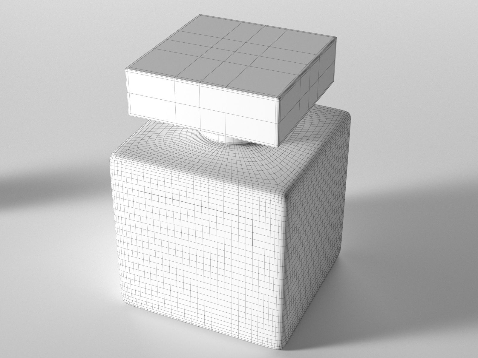 Fragrance Collection three bottles of perfume and tube of cream 3D model_2