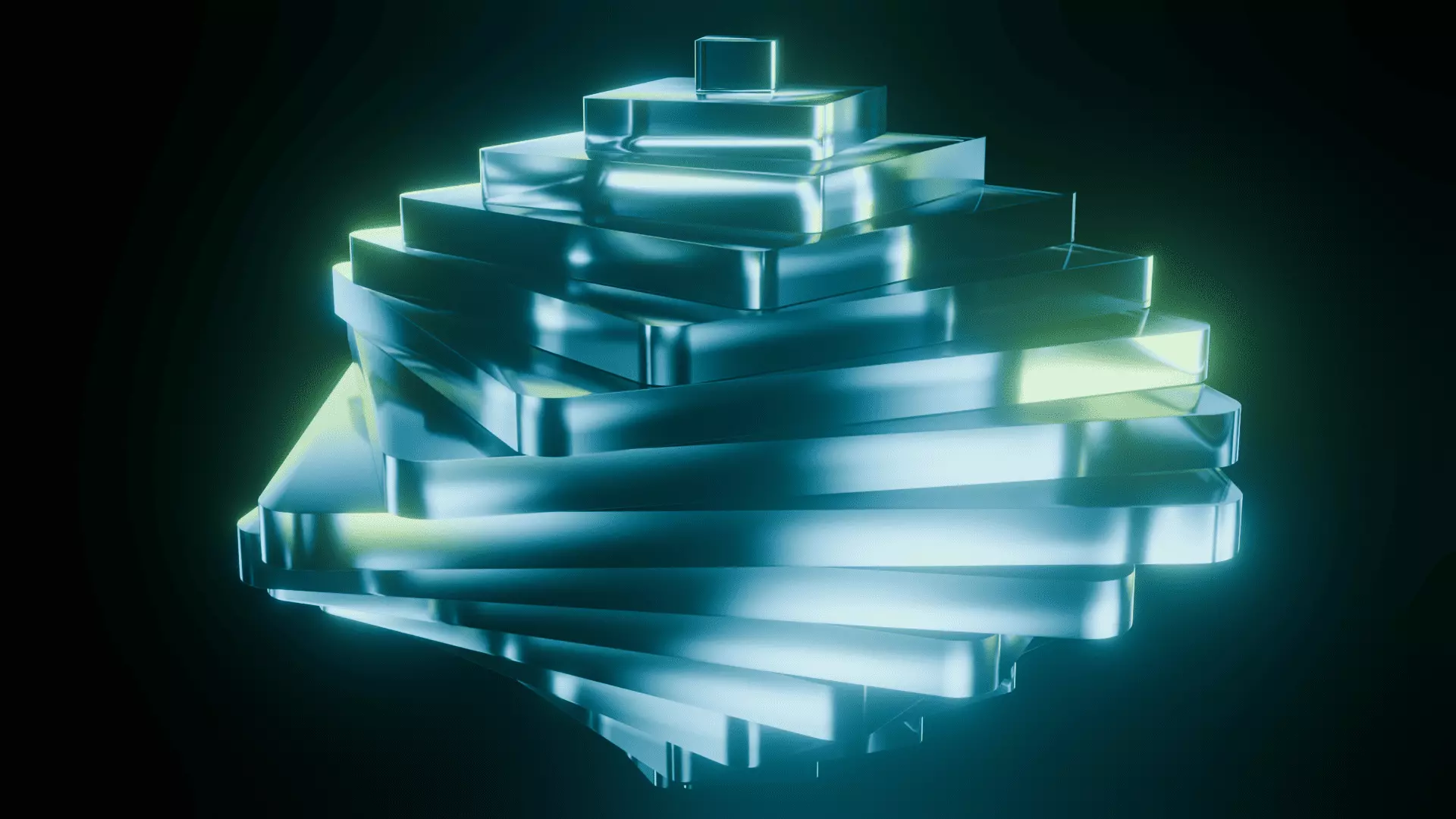 Rotating Glass Stack 3D model